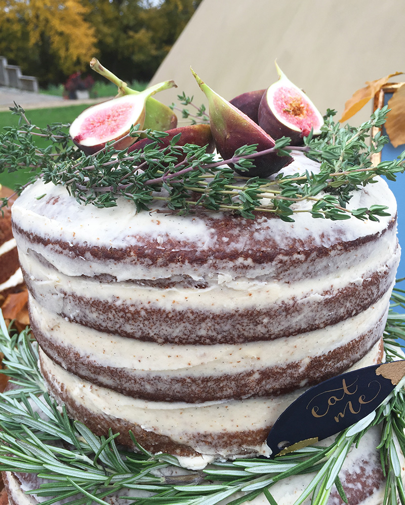 Ginger and Vanilla Naked Cake