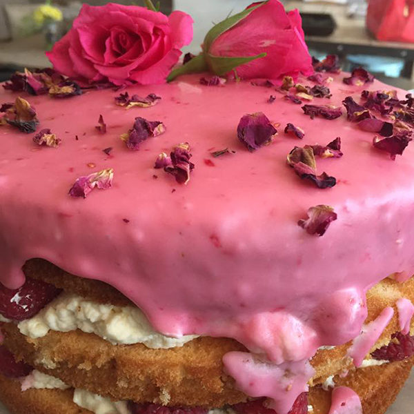 Rose & Raspberry Cake